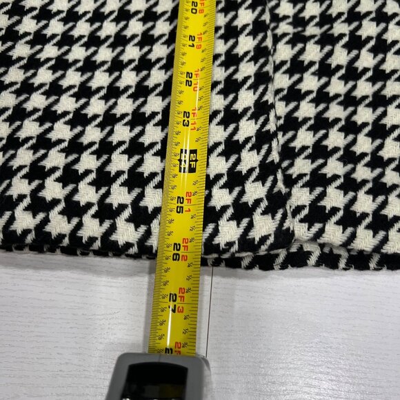 Darling Womens Karmen Black White Houndstooth Swing Jacket Double Collar Med - Picture 16 of 16